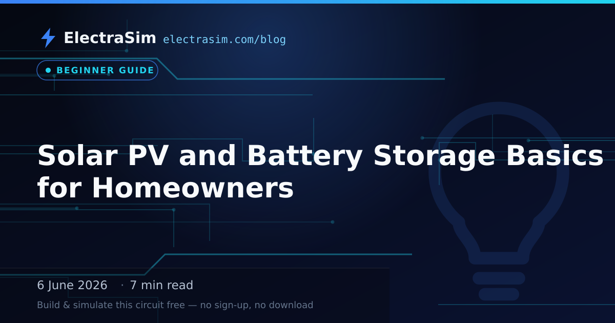 Solar PV and Battery Storage Basics for Homeowners